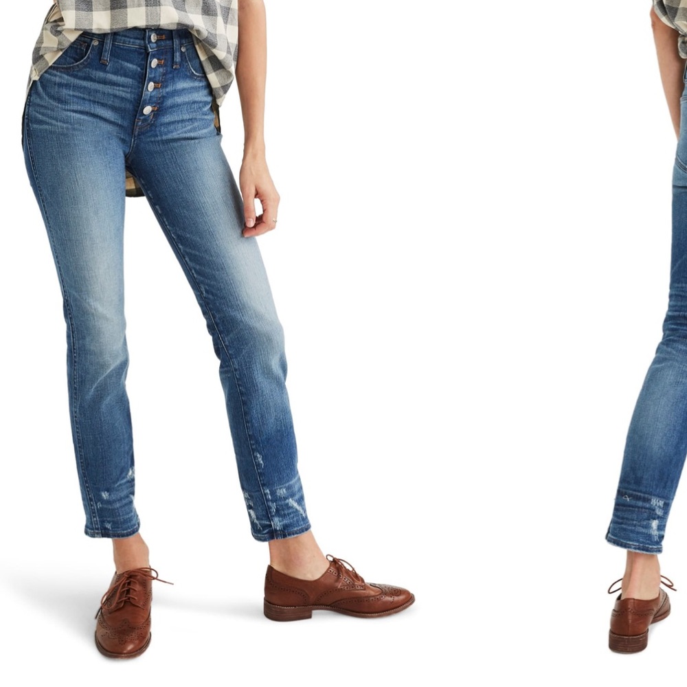 Madewell Slim Straight Jean Button Through 26